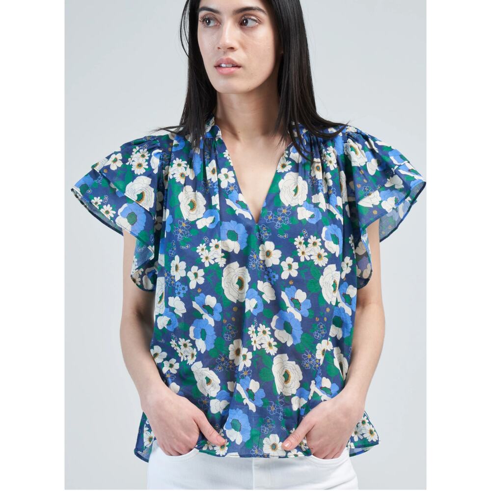 Trovata Birds of Paradis Clover Blouse in Rosa Blanca size M medium